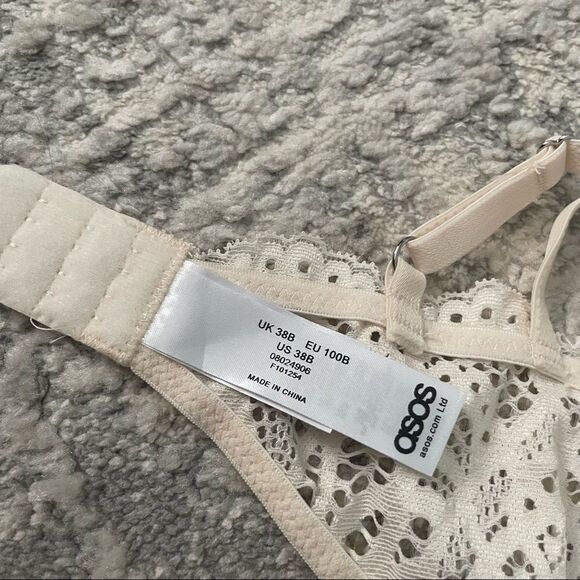 🏷️ 5 for $25 - ASOS Nude Lace Unlined Bra - Picture 7 of 8